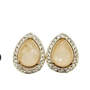 Swarovski Crystal Teardrop Stud Earrings NWT